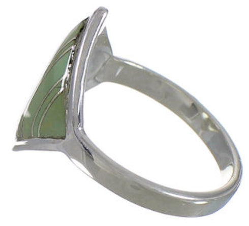 Genuine Sterling Silver Turquoise Southwestern Ring Size 5-3/4 UX34317